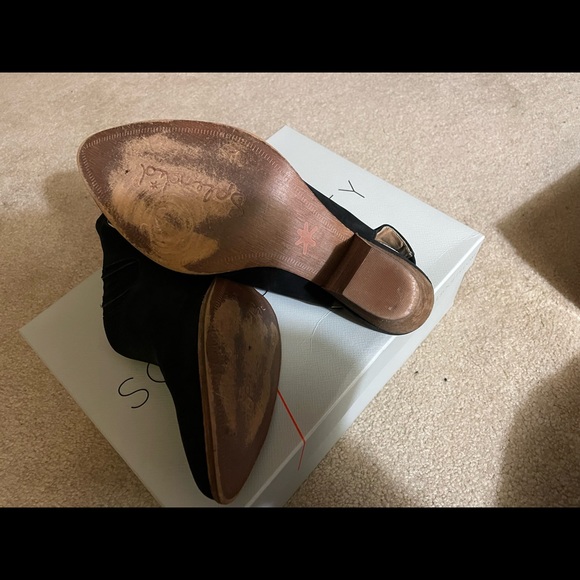 Splendid Black Leather Slingback Bootie 7.5 - Picture 8 of 9